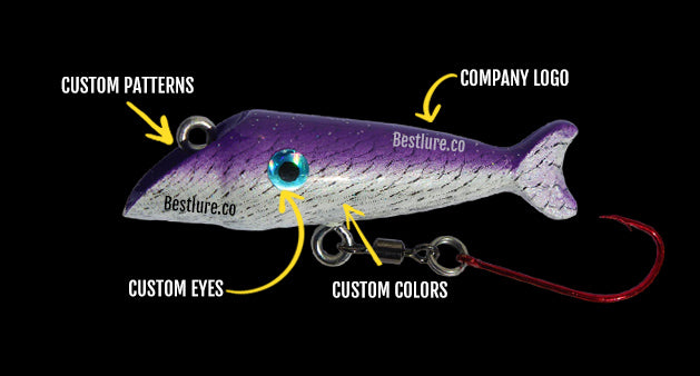 custom logo fishing lures z EAT Gift Card EAT Custom Lures & Replicas A floating darter that is excellent for shallow water as it gets down to 3.5 on a steady retrieve Alan's Custom Lures Combat Glider