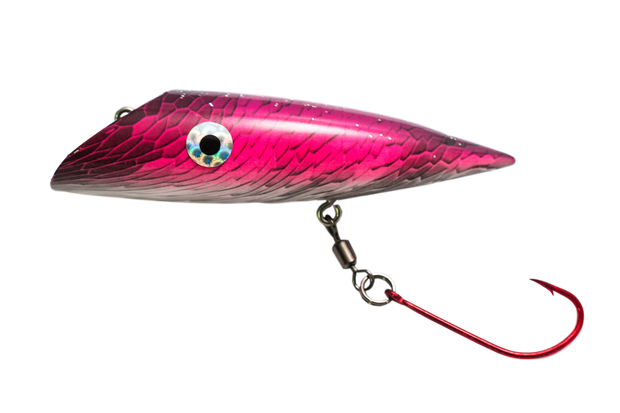Pink & Turquoise Pine Wood Fishing Lure - 1350 West